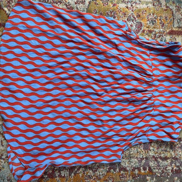 NWT Loft Flowy Sleeveless Tank - Sky Blue Coral Pattern - Casual Chic Top Small - Picture 3 of 6